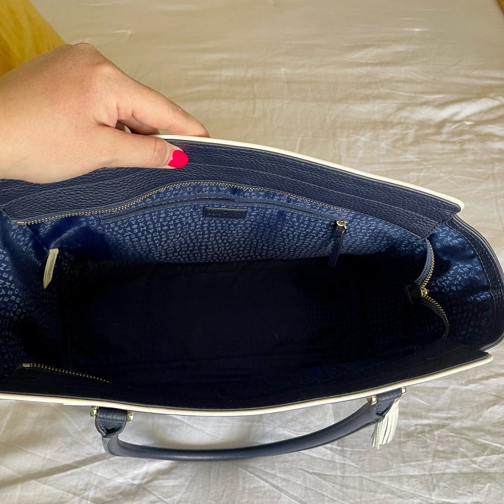 ♠️ Kate Spade NY ♠️ Large Navy Blue Leather Bag 👜 - Picture 7 of 12